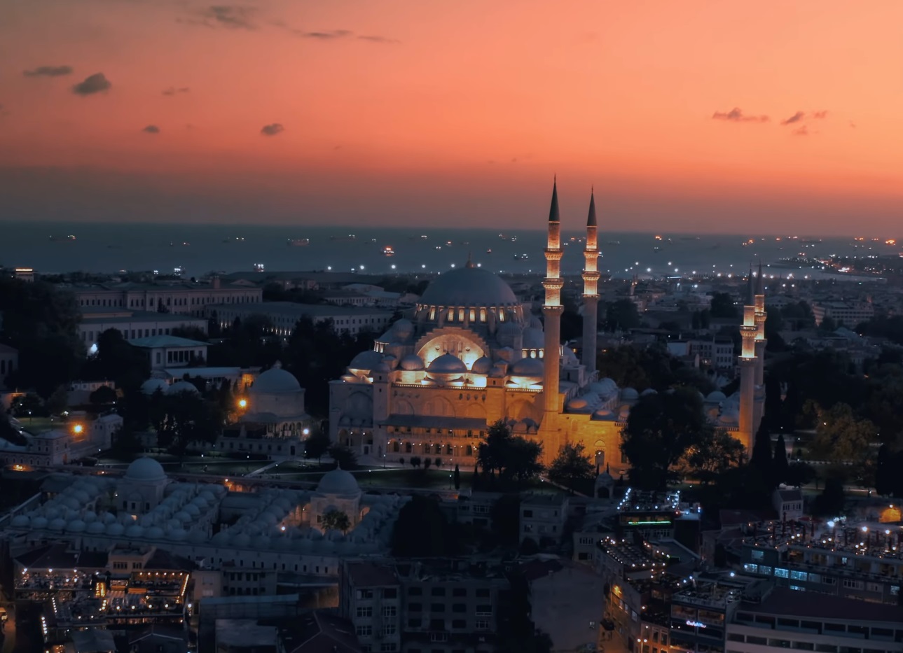Istanbul SuleymanIye Mosque Sunset